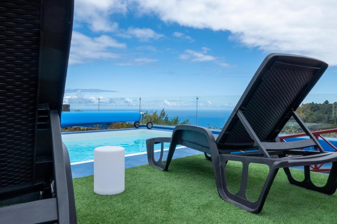 CASA ALBA, casa rústica en la colina con piscina-spa climatizada y vistas al mar Puntallana Exterior foto